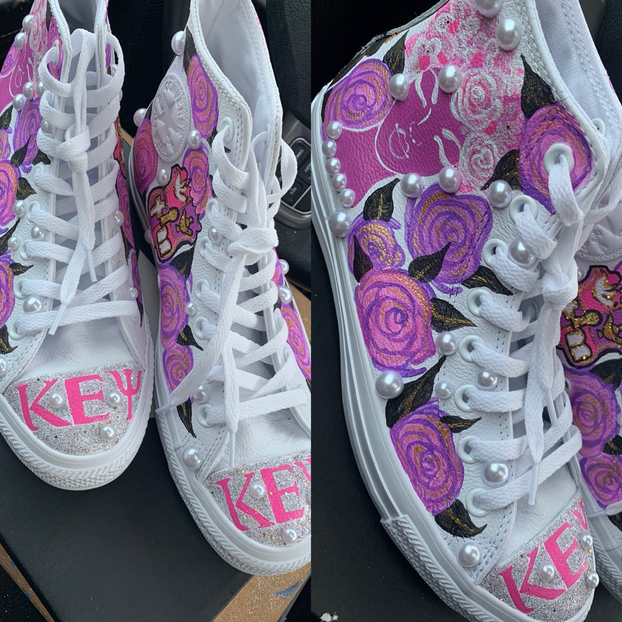 Custom painted shoes
